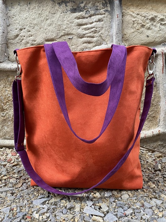 torby XXL Torba hobo XXL - pomarańcz, fiolet