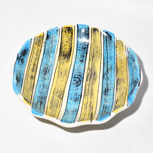 patery i talerze Ceramiczna patera na owoce, Strehla, Niemcy, lata 70.