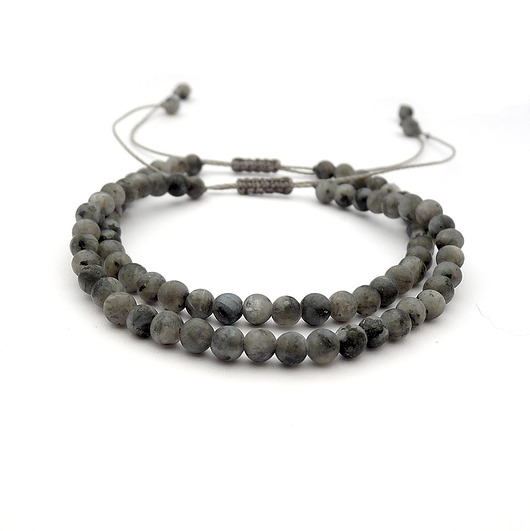 komplet biżuterii Matowe kamienie norweskie Komplet bransoletek
