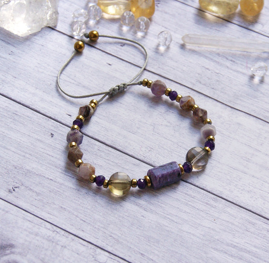 bransoletki z kamieni naturalnych Amulet - na depresję, lęki - czaroit - vol.2