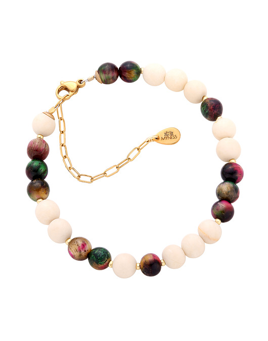 bransoletki z kamieni naturalnych Bransoletka z kamieni naturalnych - tygrysie oko, kamień rzeczny