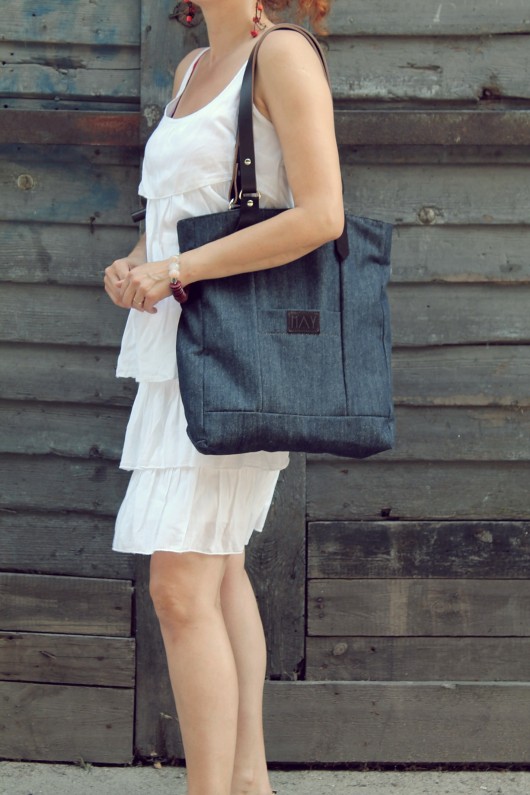 Jeans & Leather Shopper MAY