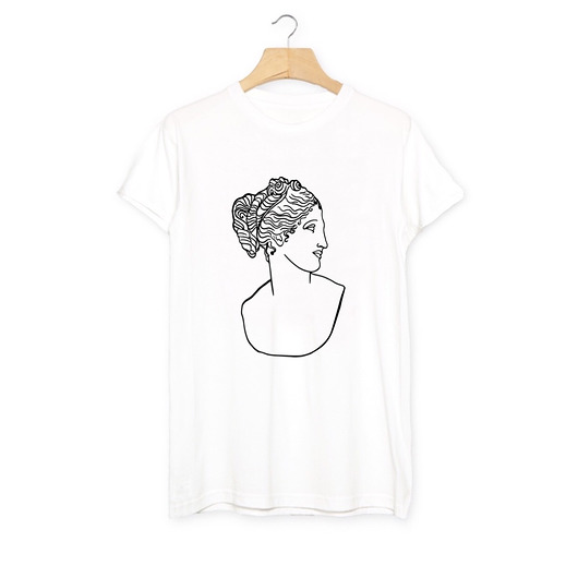 Rzeźba Posąg T-Shirt Koszulka Biała Z Nadrukiem KYOUSTUFF