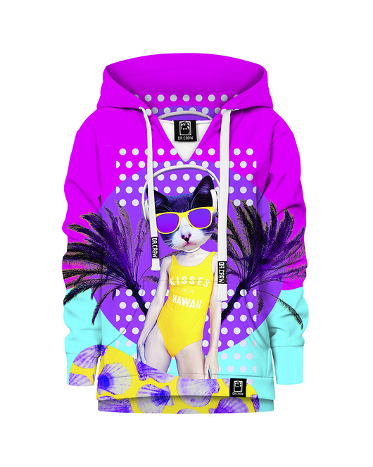 bluzy dla dziewczynki Bluza Dziewczynka DR.CROW DJ Kitty