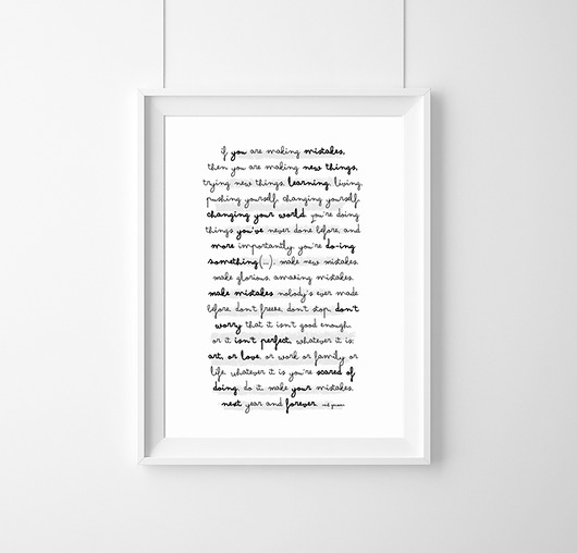 Plakat if you are making mistakes...A2 wejustlikeprints