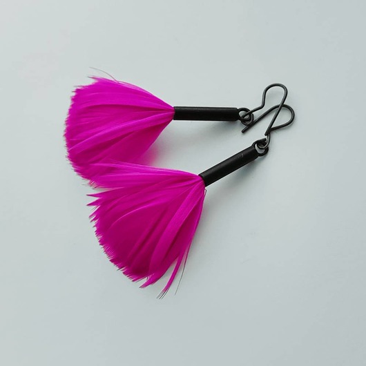 kolczyki z piórami PIÓRKO kolczyki