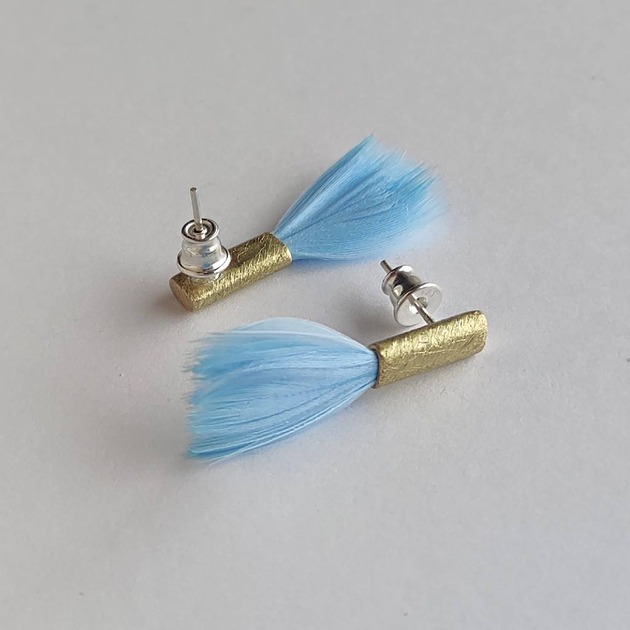 kolczyki z piórami PIÓRKO kolczyki