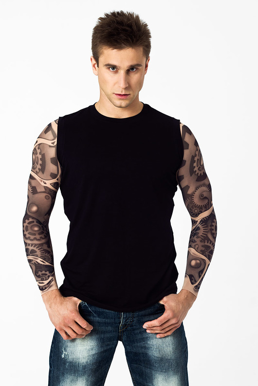 Tank top męski z tatuażami Time for Machines dirrtytown clothing