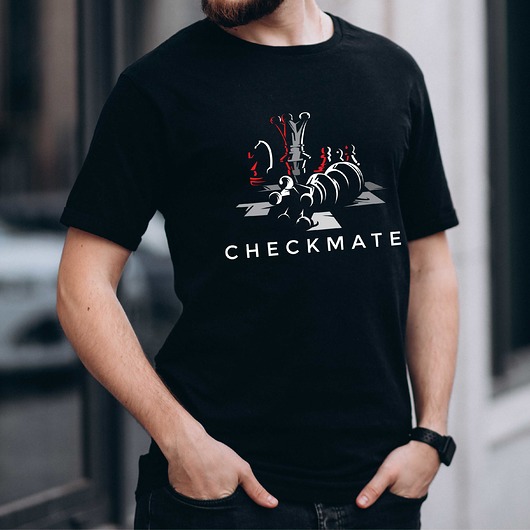 t-shirty męskie Koszulka  z nadrukiem Checkmate