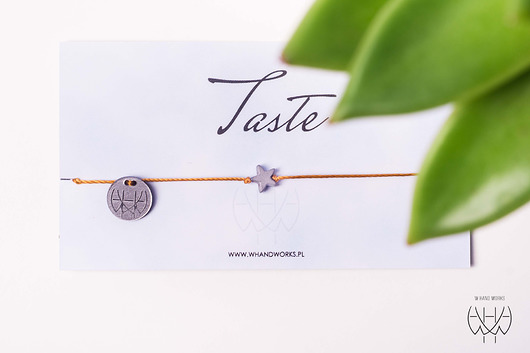 WHW Taste Star On Gold String w hand works