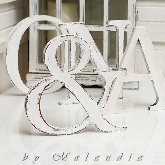 Zestaw z Literą & shabby chic Malandia