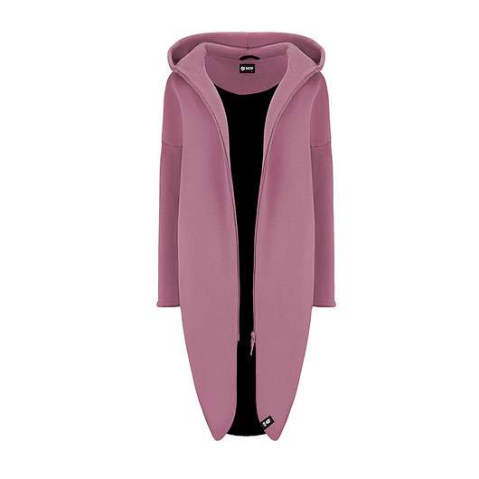 bluza z kapturem damska Płaszczobluza No.2 Liliowy Róż - Rozmiar: