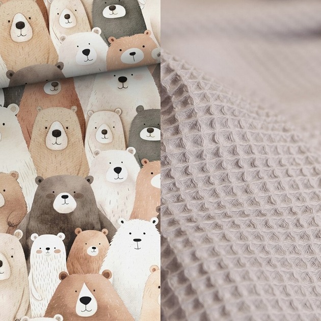 kocyki, kołderki, pościel dla dzieci WYJĄTKOWY koc _ misie brązowe _ 75x100 cm