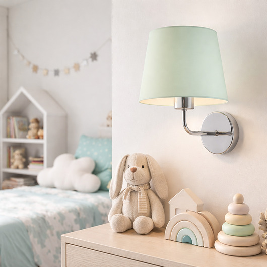 lampy do pokoju dziecka Kinkiet dziecięcy z abażurem RIMINI KIDS w pastelowej kolorystyce