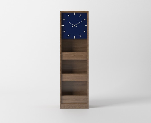 Q CLOCK zegar podłogowy, stojący gazetownik Furia Design