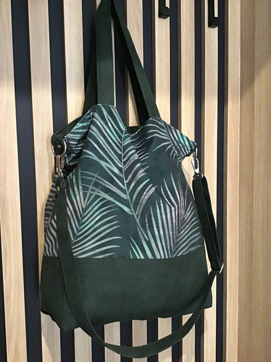 torby XXL Torba - worek XXL - print liście palmy