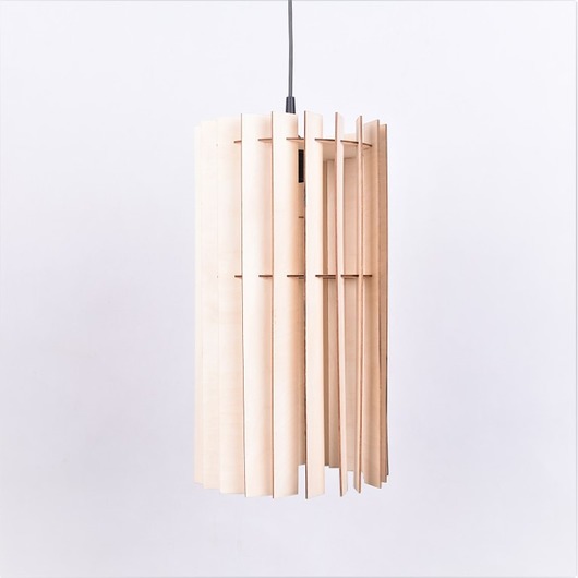 lampy wiszące Lampa wisząca z drewnem LED sufitowa abażur