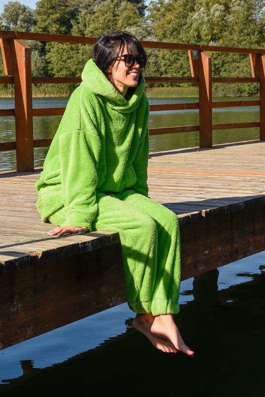 bluza z kapturem damska Dres damski ciepły