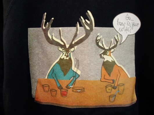 Bluza raglan Deer Wife M, L, granat MUNGO