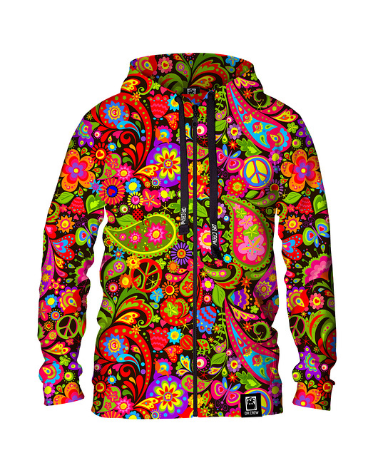 bluzy męskie Męska Bluza Expres Zamek DR.CROW Hippie