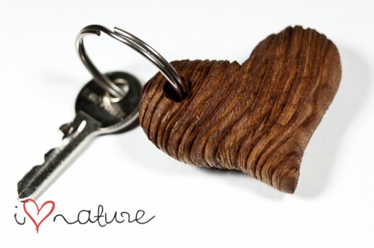 Rustykalne Serce Brelok i love nature