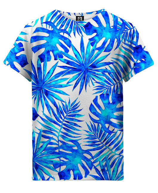 t-shirty dla dziewczynki T-shirt Girl DR.CROW Blue Palms