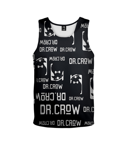 t-shirty dla dziewczynki Bokserka Top Girl DR.CROW Logo Czarna