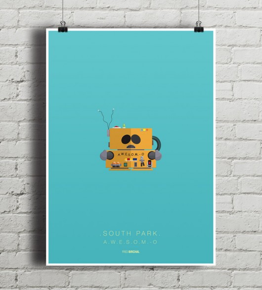 South Park - AWESOM-O - plakat minimalmill