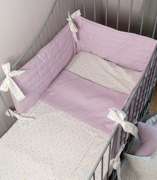 Lila Stars–poszewka 100×135,40×60 + ochraniacz Muzpony