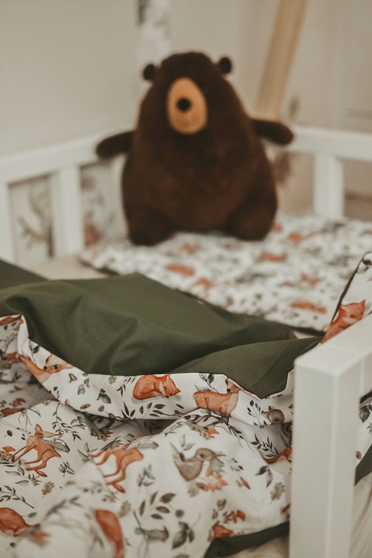kocyki, kołderki, pościel dla dzieci Pościel leśna 135x100 wersja jasna
