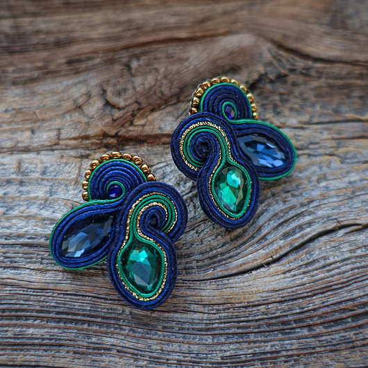 kolczyki soutache Kolczyki na zamówienie Pani Anny