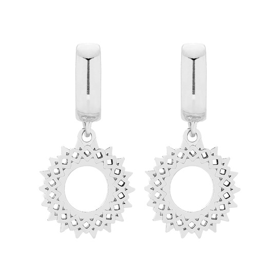 kolczyki srebrne Srebrne kolczyki z rozetką