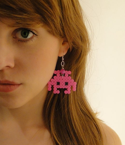 Pink space invaders Monika Roth