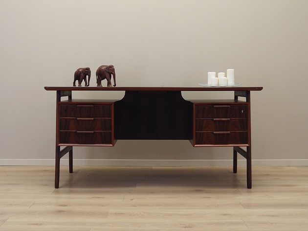 biurka Biurko palisandrowe, duński design, lata 70, produkcja: Omann Jun