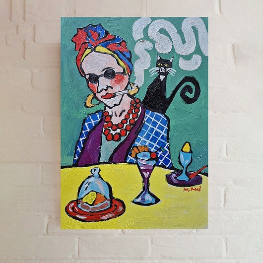 obrazy Obraz  fowizm dama kot wie pierwszy