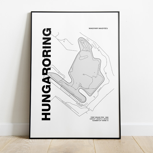 Plakat Tory wyścigowe - Hungaroring Peszkowski Graphic