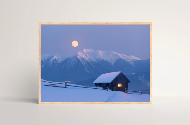 plakaty PLAKAT Góry zdjęcie górski krajobraz zimowy