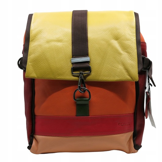 plecaki Plecak skórzany pojemny stylowy miejski mieści A4 kolorowy wygodny OLIVKA