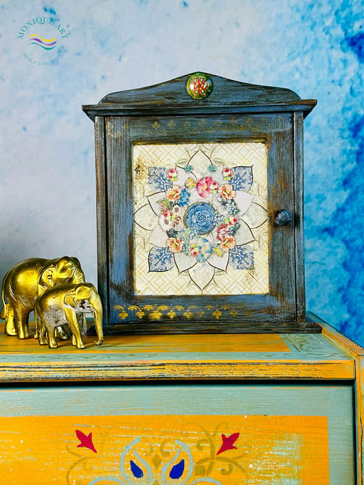 przechowywanie - różne Szafka na klucze z mandalą, orientalna, do przedpokoju, prezent