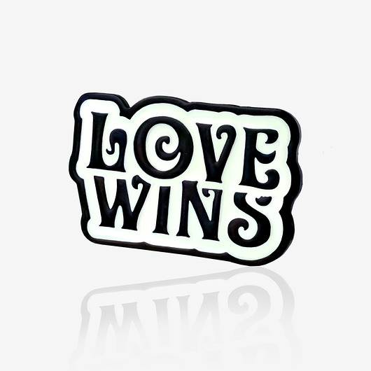 przypinki Pins napis "Love Wins"