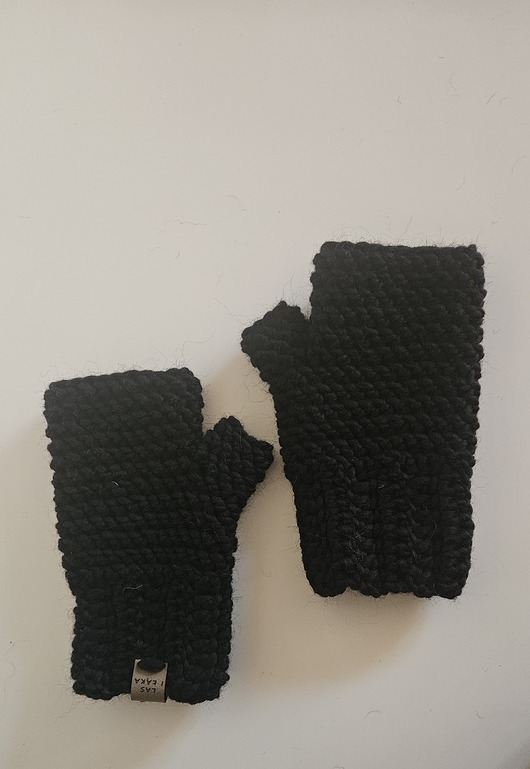 rękawiczki damskie Czarne Mitenki jesienno/zimowe