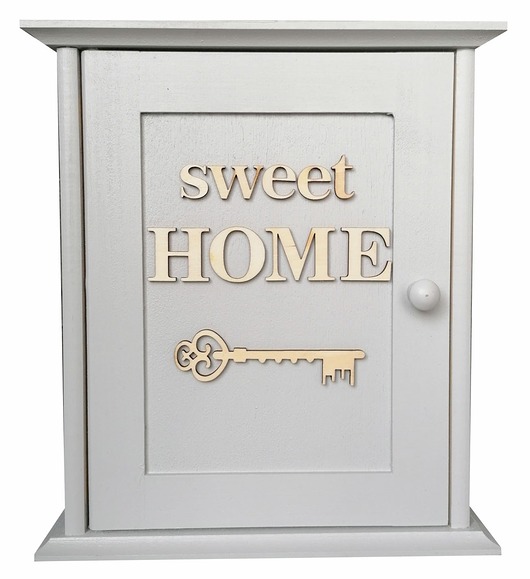 dodatki - różne Szafka na klucze -Szara - Sweet Home- SK43