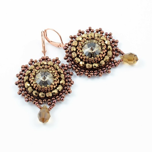 kolczyki swarovski Kolczyki Swarovski Drop of color Cinnamon