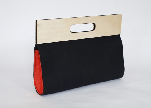 Long felt bag black&red moo studio