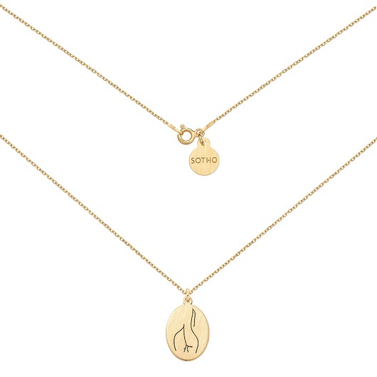 złote naszyjniki Złoty medalion Body N7