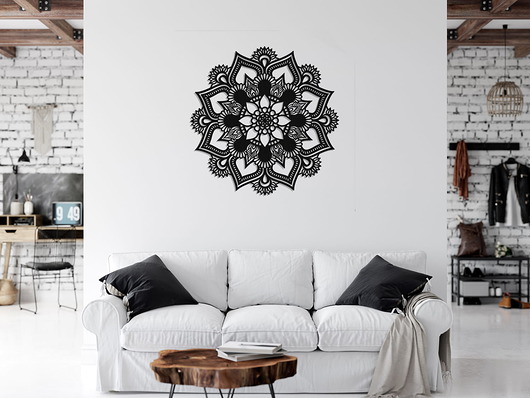 dekoracje - na ścianę AŻUROWY PANEL DEKORACYJNY, MANDALA, HINDU, DEKORACJA  ŚCIENNA 3D,ORNAMENT