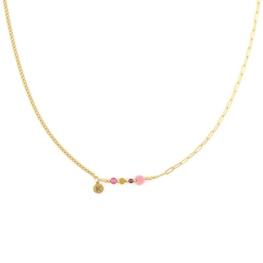 naszyjniki - inne Baby Bestseller! Naszyjnik z różowym sercem - KULKA KIDS