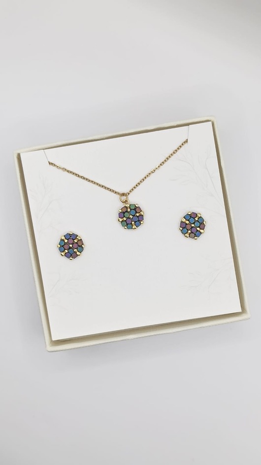 komplet biżuterii Komplet hematyt