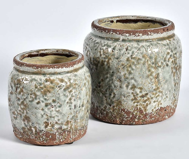 Donica, doniczka, osłonka Verona szkliwiona 16cm Home Design