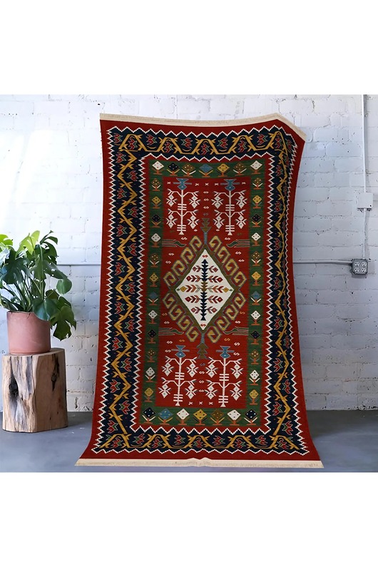 dywany Dywan Vintage w Czerwieni z Etnicznym Tradycyjnym 120x180 cm